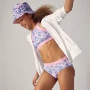 NWT Athleta Girl Free Spirit Bikini top in Quartz Pink, size XXL/16